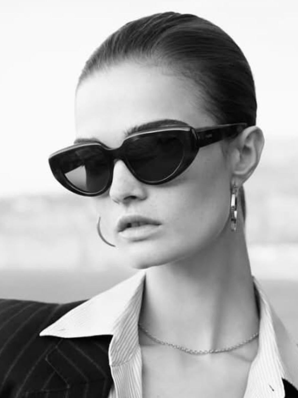 New in Box Celine 3 Dots Cat Eye Sunglasses in Black/Brown